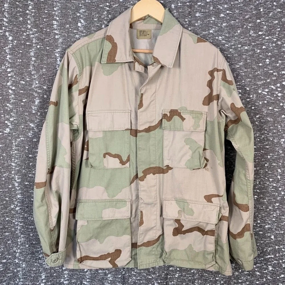 Vintage Military Desert Camo Pattern Jacket Combat‎ Utility Men's Medium